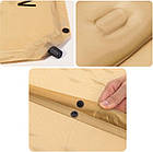 Килимок самонадувний двомісний з подушкою Naturehike 30мм CNH22DZ013 жовтий, фото 5