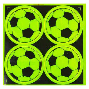 10x Світловідбиваючі наклейки стікери для одягу дитячі, футбольний м'яч