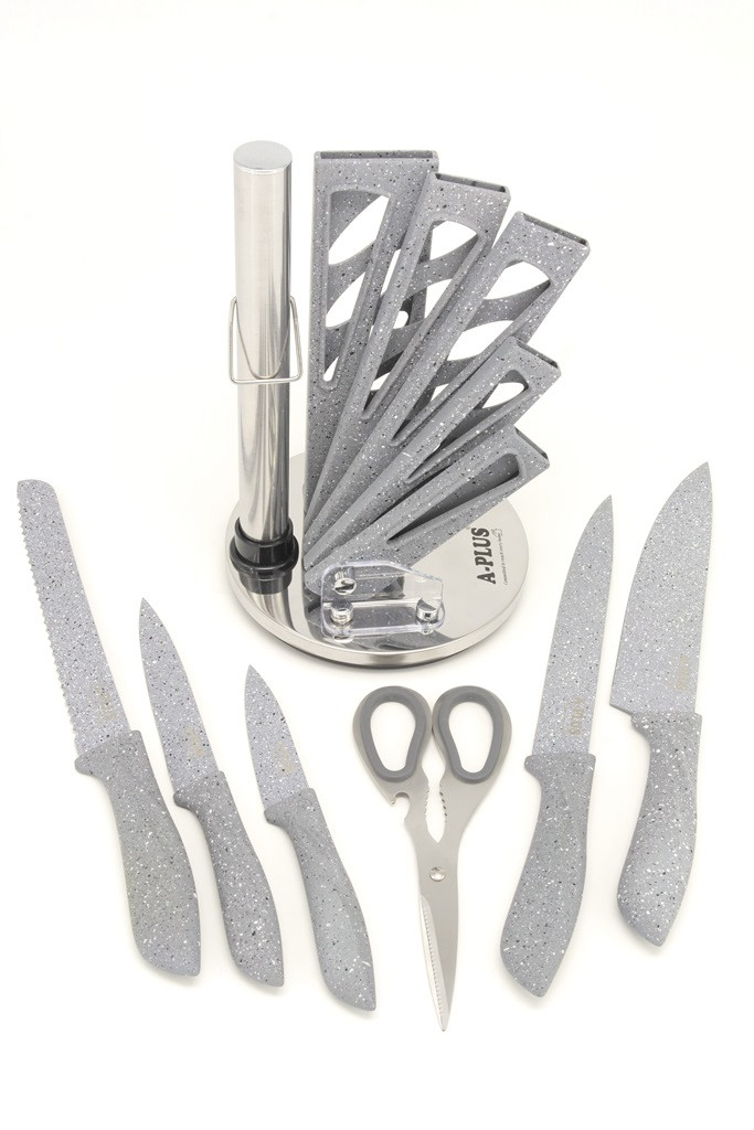 Набор ножей 7 предметов, мраморное покрытие A-PLUS 0996 Im_550 - фото 3 - id-p2195052869