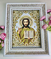 Набор для вышивки с бусинами и бисером А-4 VIR А4Р_630 Иисус Христос золото,10206