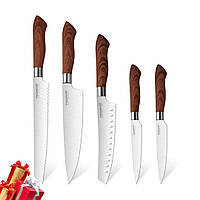 Набор кухонных ножей профессиональные MAX FIRST Premium Набор ножей из нержавейки Akion TKM