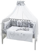 Детская постель Babyroom Bortiki Print-08 серый (мишки)