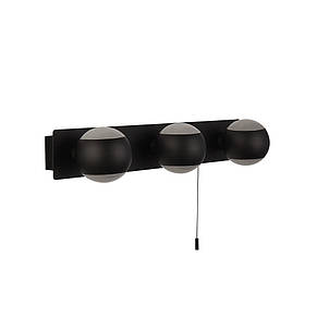 Flare 3Lt Wall Light - Black Metal & Opal Glass, фото 3