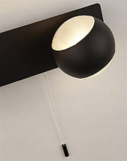Flare 3Lt Wall Light - Black Metal & Opal Glass, фото 4