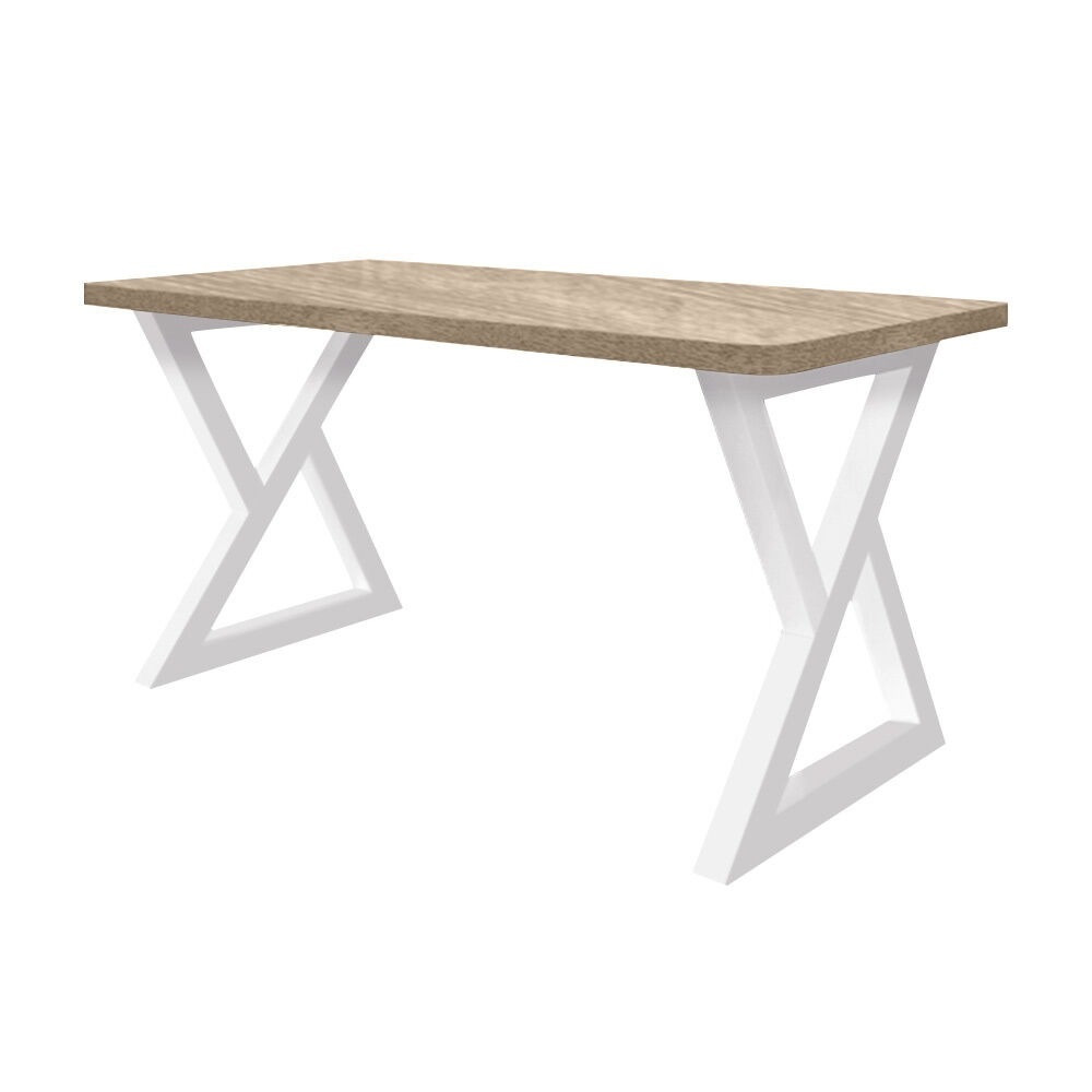 Стіл обідній з металу (50х25) і ДСП Спай 750/1200/750 Метал-Дизайн Білий оксамит, фото 1