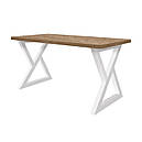 Стіл обідній з металу (50х25) і ДСП Спай 750/1200/750 Метал-Дизайн Білий оксамит, фото 2