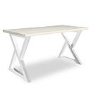 Стіл обідній з металу (50х25) і ДСП Спай 750/1200/750 Метал-Дизайн Білий оксамит, фото 3