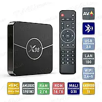 Смарт ТВ приставка X98 Plus 2/16 Гб Smart TV Box Android 11