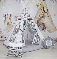 Вігвам та аксесуари великий ігровий намет для дітей курінь Веселі кульки БОН БОН, комплект, фото 3