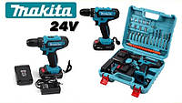 Шуруповерт Makita 331 DWE (24V, 5.0AH) с набором инструментов, запасной аккумулятор