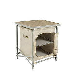 Стіл розкладний із полицями Naturehike CNH22JU031 бежевий