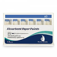 Штифты бумажные Sure-Endo 0.2 № 60, 200шт