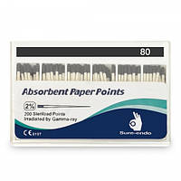 Штифты бумажные Sure-Endo 0.2 № 80, 200шт