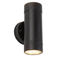 Coastal Outdoor LED 2Lt Wall Light- Black Polypropylene,IP44