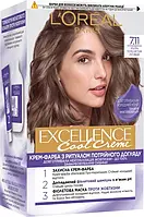 Стійка фарба для волосся L'Oreal Paris Excellence Cool Creme 7.11 - Ультрапепельний русявий