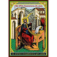 Давид царь и пророк 69 икона ламин 6х8см с зол и серебр. 700 видов