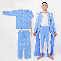 Адаптивная теплая пижама на липучках для лежачих мужская Размер L Код/Артикул 5 0726-1