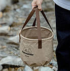 Відро складане Naturehike Round bucket PVC 20 л NH20SJ040 army green, фото 2