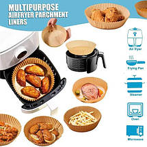 Форми паперові Air Fryer Paper одноразові для мультипечі та аерогриля 45 шт, фото 4