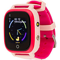Детские водонепроницаемые смарт-часы AmiGo GO005 4G WIFI Thermometer (Pink) [59323]