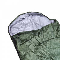 Спальный мешок зимний до -15° широкий 200*70см с капюшоном спальник одеяло с чехлом для переноски Im_675