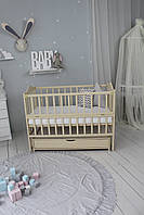 Кровать детская Baby Comfort ЛД3 слоновая кость с ящиком sl