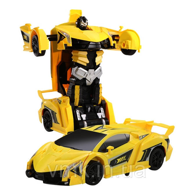 Машинка робот трансформер Lamborghini на радіокеруванні Жовтий
