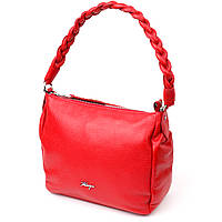 Привлекательная женская сумка KARYA 20863 кожаная Красный sl