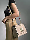 Жіноча сумка Луї Віттон бежева Louis Vuitton Beige Large Twist MM Epi Leather, фото 3