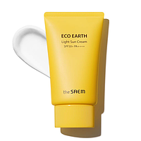 Легкий солнцезахисний крем The Saem Eco Earth Power Light Sun Cream SPF50+ PA+++, 50 мл