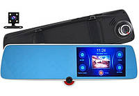 Автомобильный видеорегистратор-зеркало DVR C33 с тремя камерами 5"