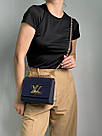 Жіноча сумка Луї Віттон синя Louis Vuitton Blue Medium Twist MM Epi Leather, фото 2