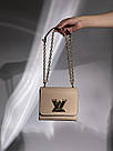 Жіноча сумка Луї Віттон бежева Louis Vuitton Beige Medium Twist MM Epi Leather, фото 4