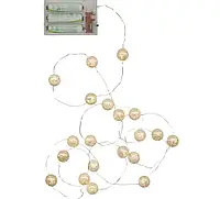 Гирлянда хрустальные шарики Dew Drop Теплый цвет 1,85 м (Гирлянды на батарейках) TLK