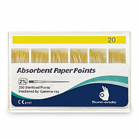 Штифты бумажные Sure-Endo 0.2 № 20, 200шт
