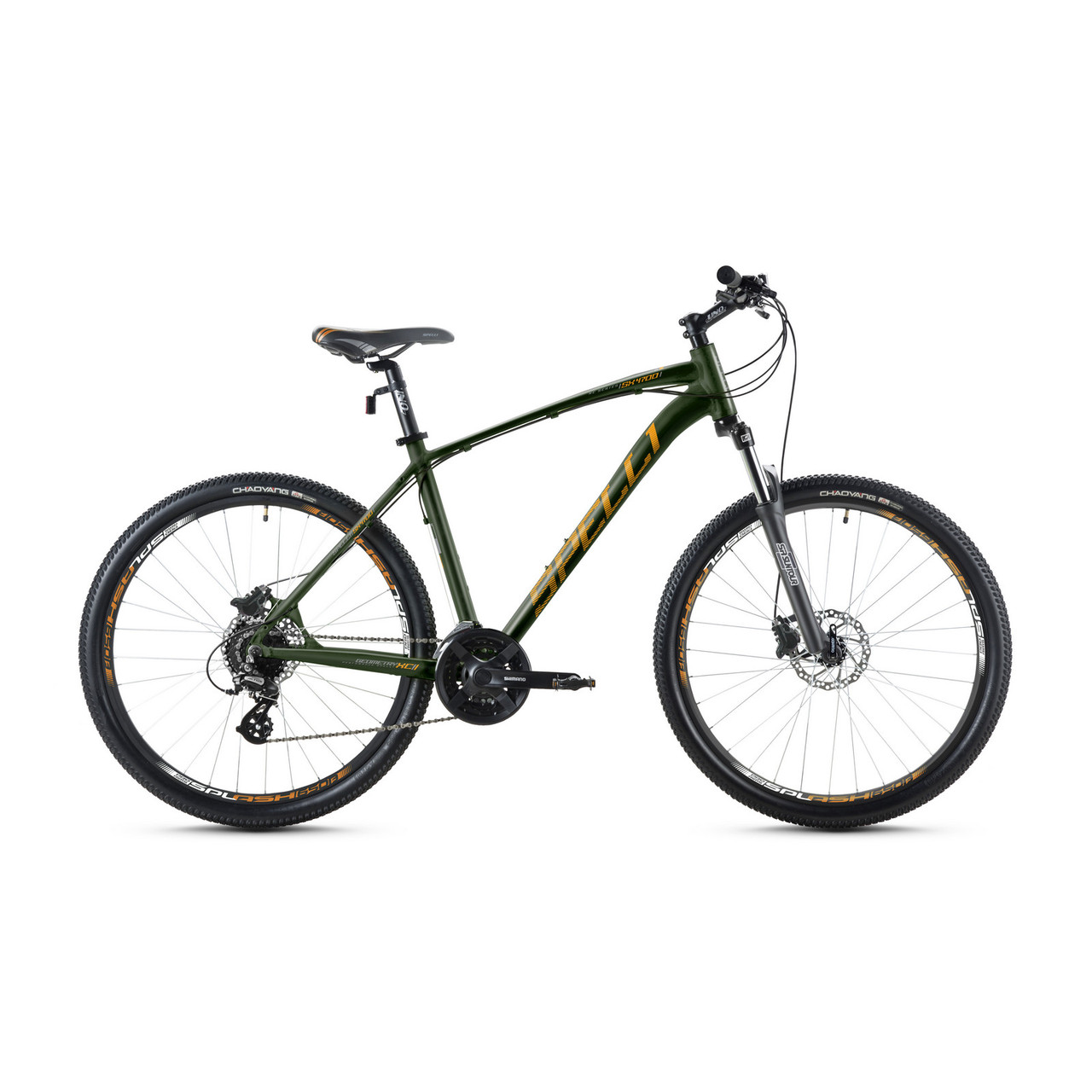 Велосипед SPELLI SX-4700 29ER рама 19" темно-зелений/помаранчовий