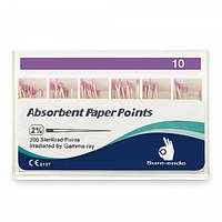 Штифты бумажные Sure-Endo 0.2 № 10, 200шт