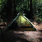 Намет Naturehike Pyramid I (1-місний) 20D nylon NH17T030-L темно-зелений, фото 7