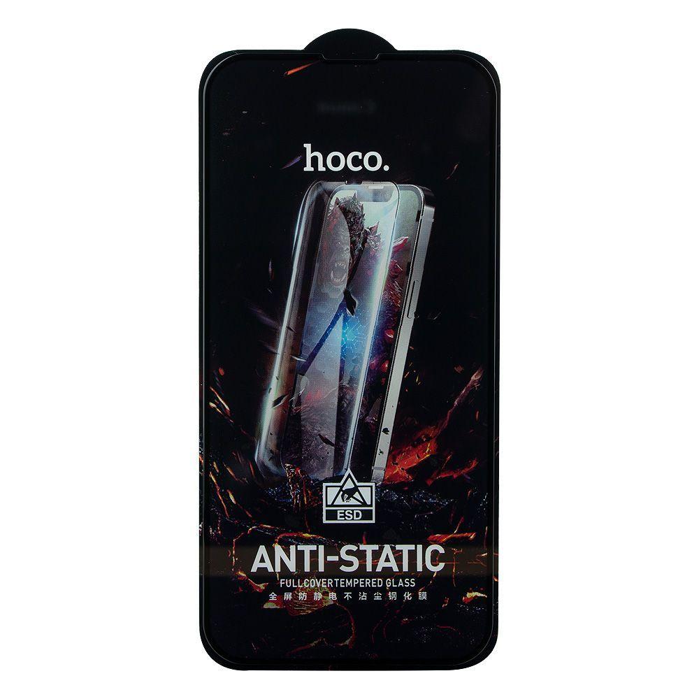 DR ПОШТУЧНО (тех.пак) Захисне скло Hoco G10 HD Anti-static for Apple Iphone 14 Pro Колір Чорний