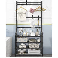 Универсальная вешалка для одежды New simple floor clothes rack size 60X29.5X151 см Чёрная Im_420