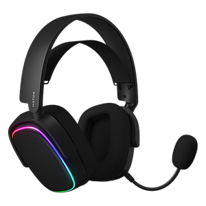 Навушники з мікрофоном бездротові HATOR Phoenix Wireless RGB Tri-mode Black (HTA-870) чорні#