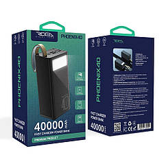 DR Power Bank Ridea RP-D40L Phoenix40 10W digital display + lamp 400000 mAh Колір Чорний