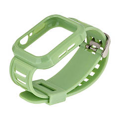 DR Ремінець для Apple Watch Band Silicone Shine + Protect Case 44 mm Колір Midnight Green
