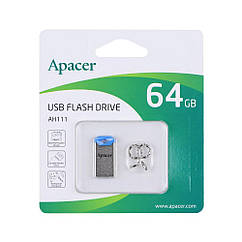DR USB Flash Drive Apacer AH111 64 gb Колір Сріблястий/Синій