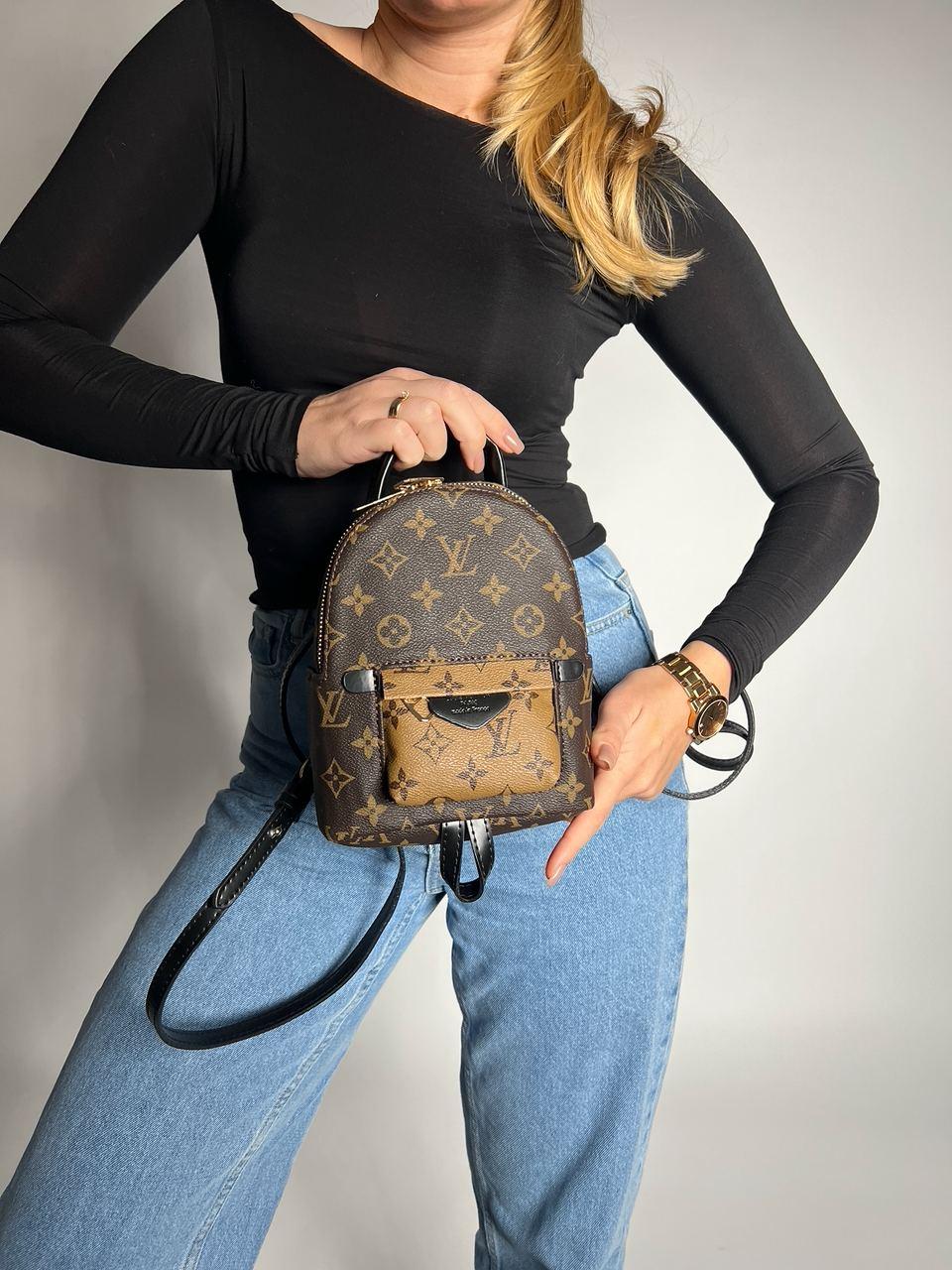 Жіночий рюкзак Луї Віттон коричневий Louis Vuitton Brown Palm Springs Mini