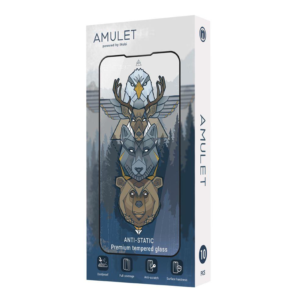 DR BOX 10 шт Захисне скло AMULET 2.5D HD Antistatic for iPhone 14 Pro Колір Чорний