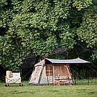 Намет з навісом Naturehike Village IV (4-місний) 210D polyester CNK2300ZP022 коричневий, фото 6