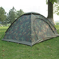 Палатка четырехместная 2*2,5 м водонепроницаемая для кемпинга, туризма и рыбалки, цвет Хаки R17759 Im_890