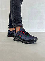 Мужские кроссовки текстильные кожа Nike tn чорн син чер, мужские кеды Найк синие, Мужская обувь