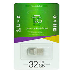 DR USB OTG T&amp;G 2&amp;1 3.0 Type C 32 GB Metal 104 Колір Сталевий
